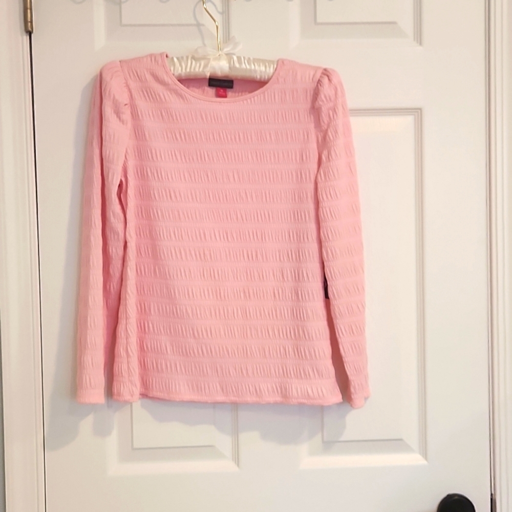 Pink ruffle top